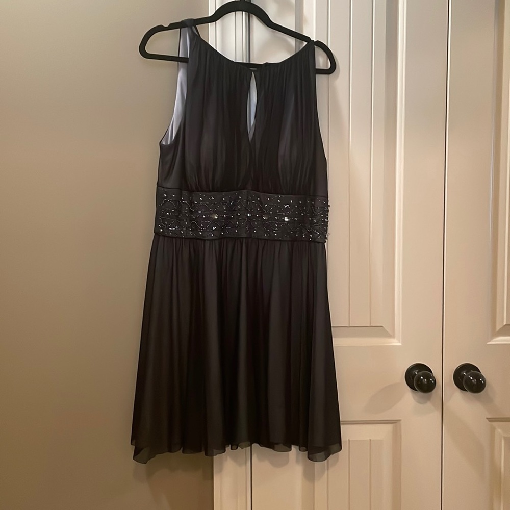 Black dress with beaded middle